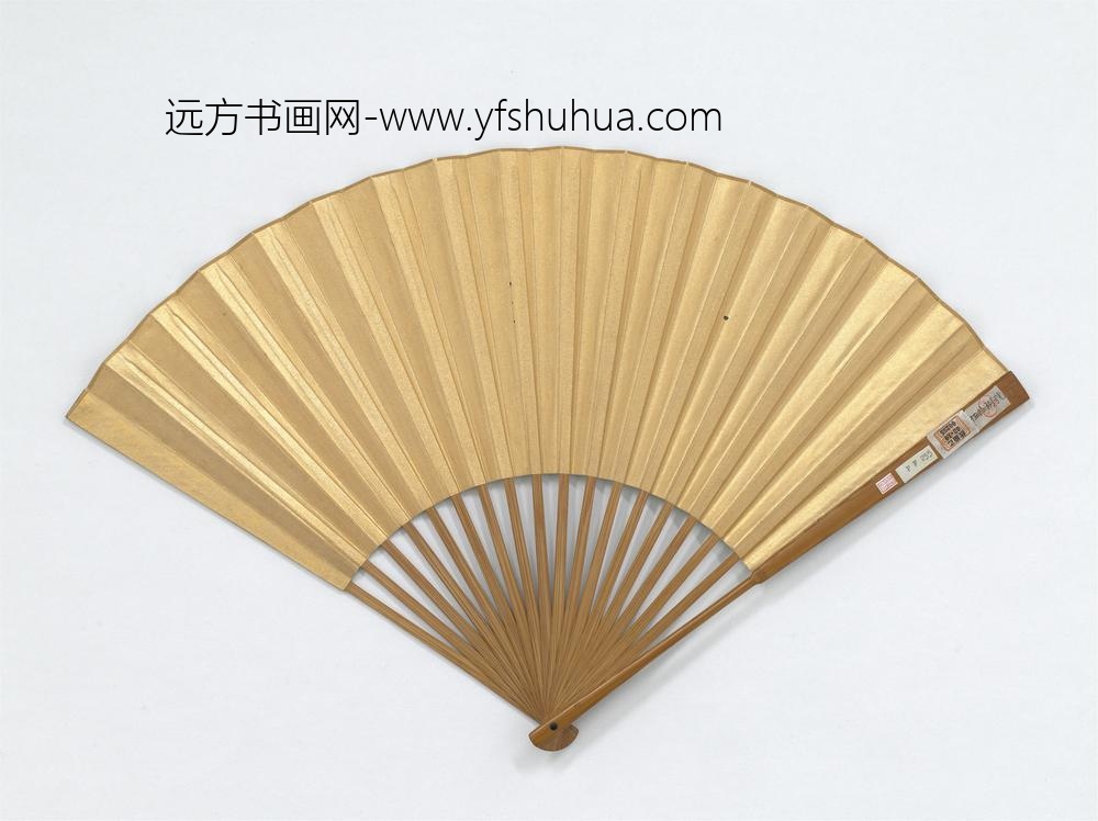 明赵左画松林小坐成扇-