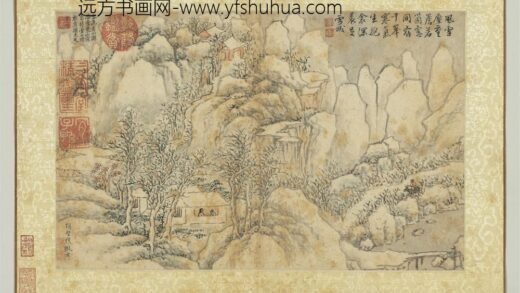明项圣谟仿古册雪山行旅.jpg