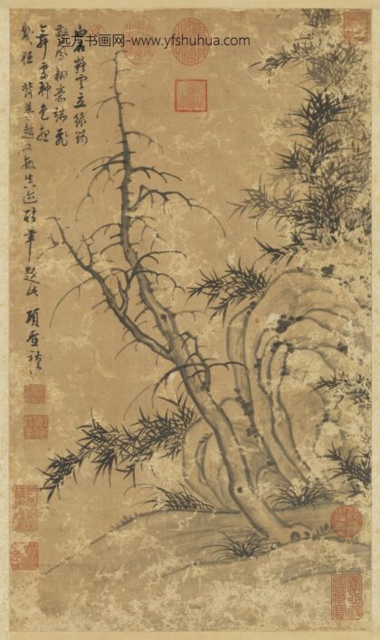 明项圣谟古木幽篁图轴.jpg