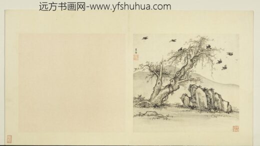 明项圣谟山水册古木寒鸦.jpg
