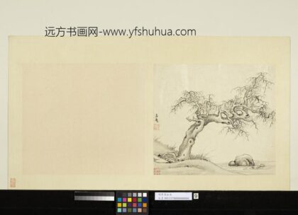 明项圣谟山水册老树临溪.jpg