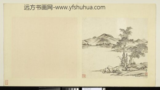 明项圣谟山水册远山乔木.jpg