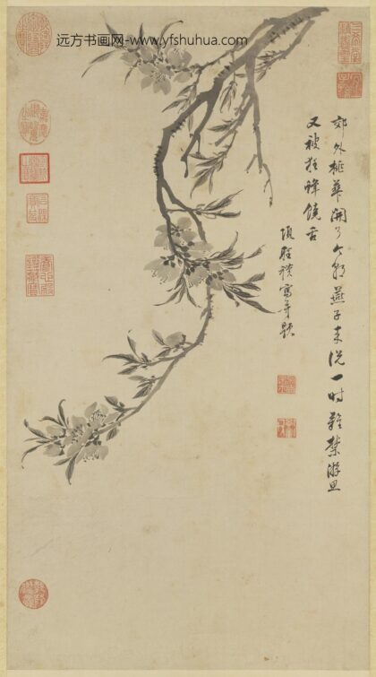 明项圣谟桃花写生轴.jpg