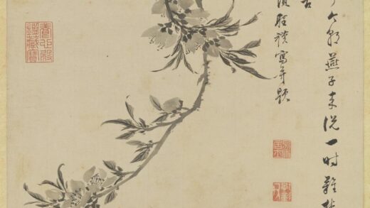 明项圣谟桃花写生轴.jpg