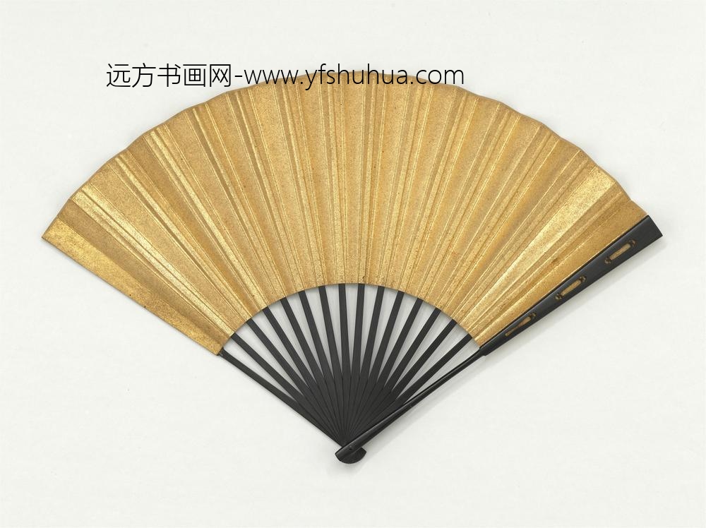 明项圣谟画秋风林屋成扇-