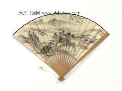 民国冯迥渔庄晓霁章梫草书诗句成扇 1.jpg