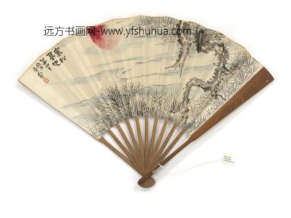 民国姚华寒松高旭并行书杜甫五言诗四首成扇姚华行书杜甫五言诗四首 1.jpg