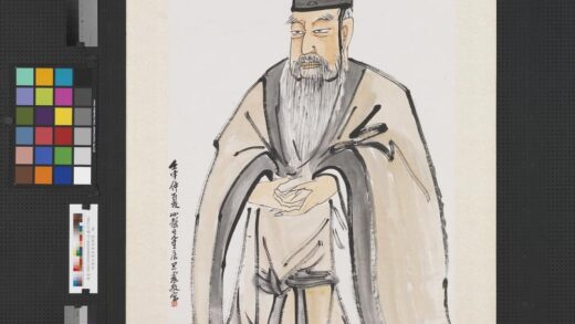 民国王震至圣先师像轴.jpg