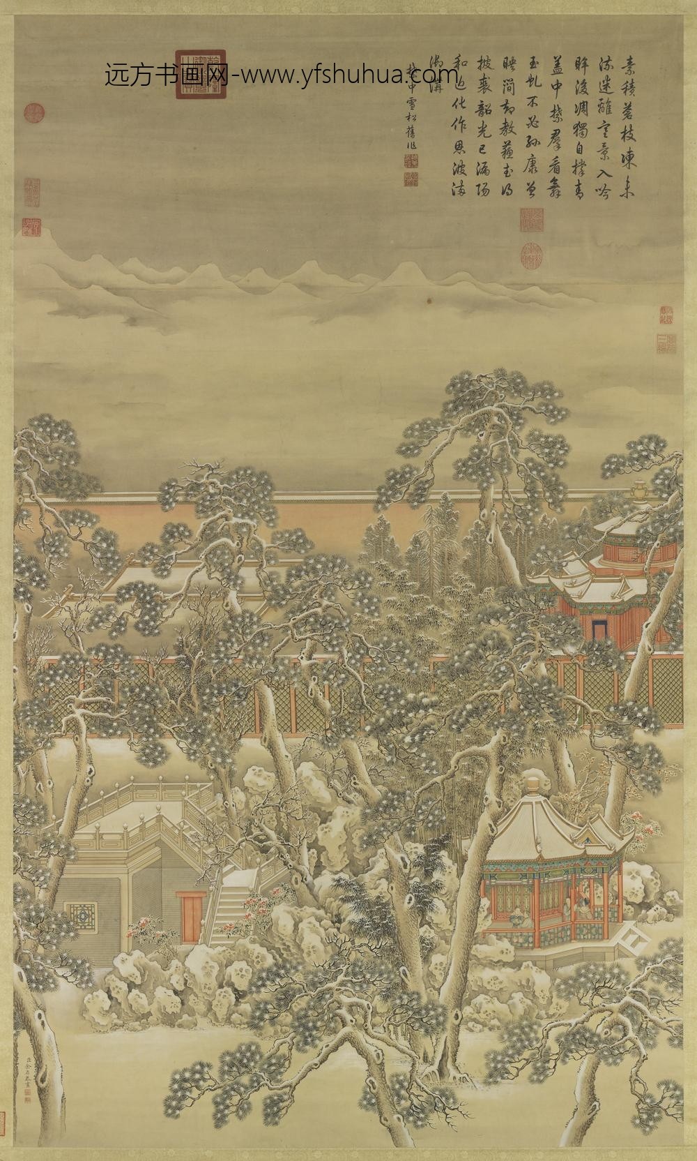 清余省画大吕星回轴