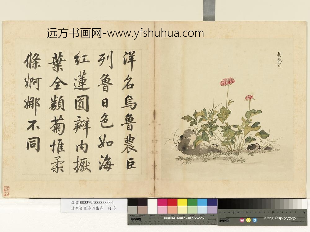 清余省画海西集卉册茜秋霞