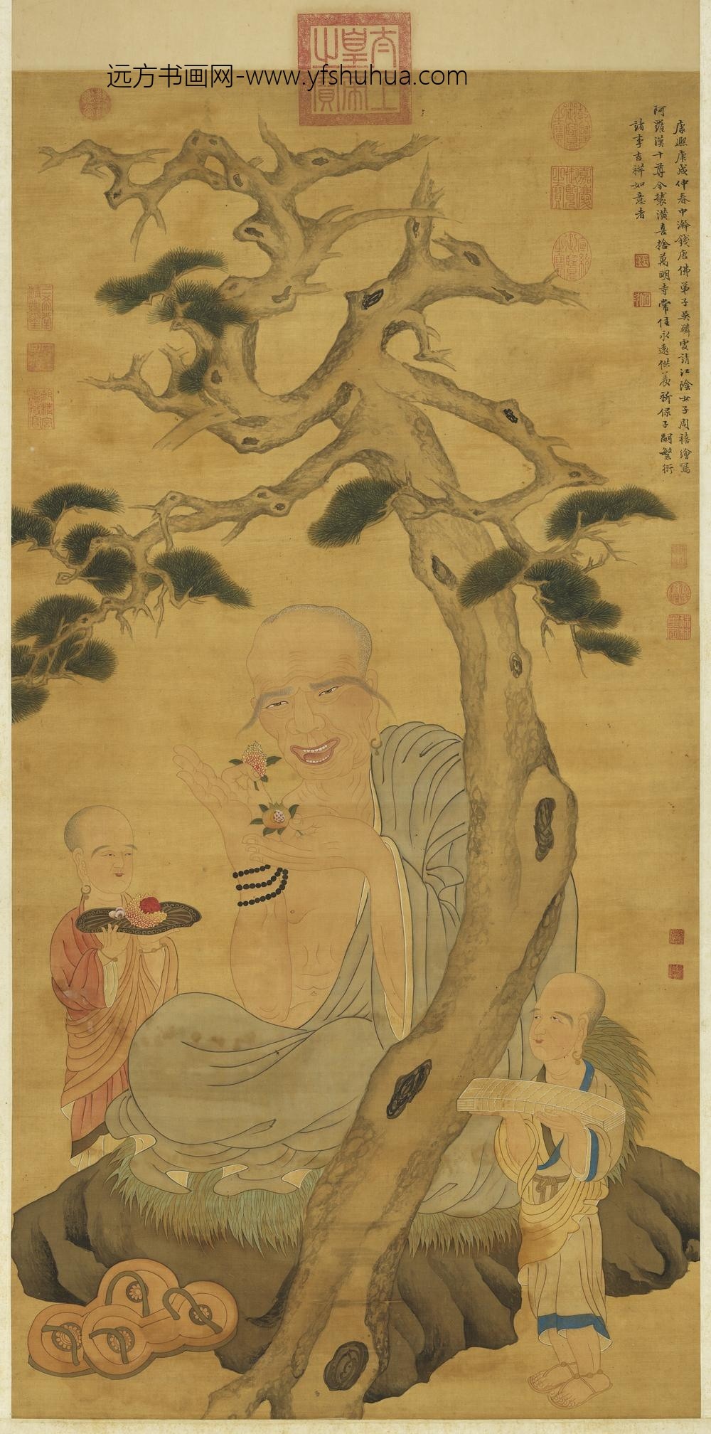 清周禧画罗汉（庚）轴