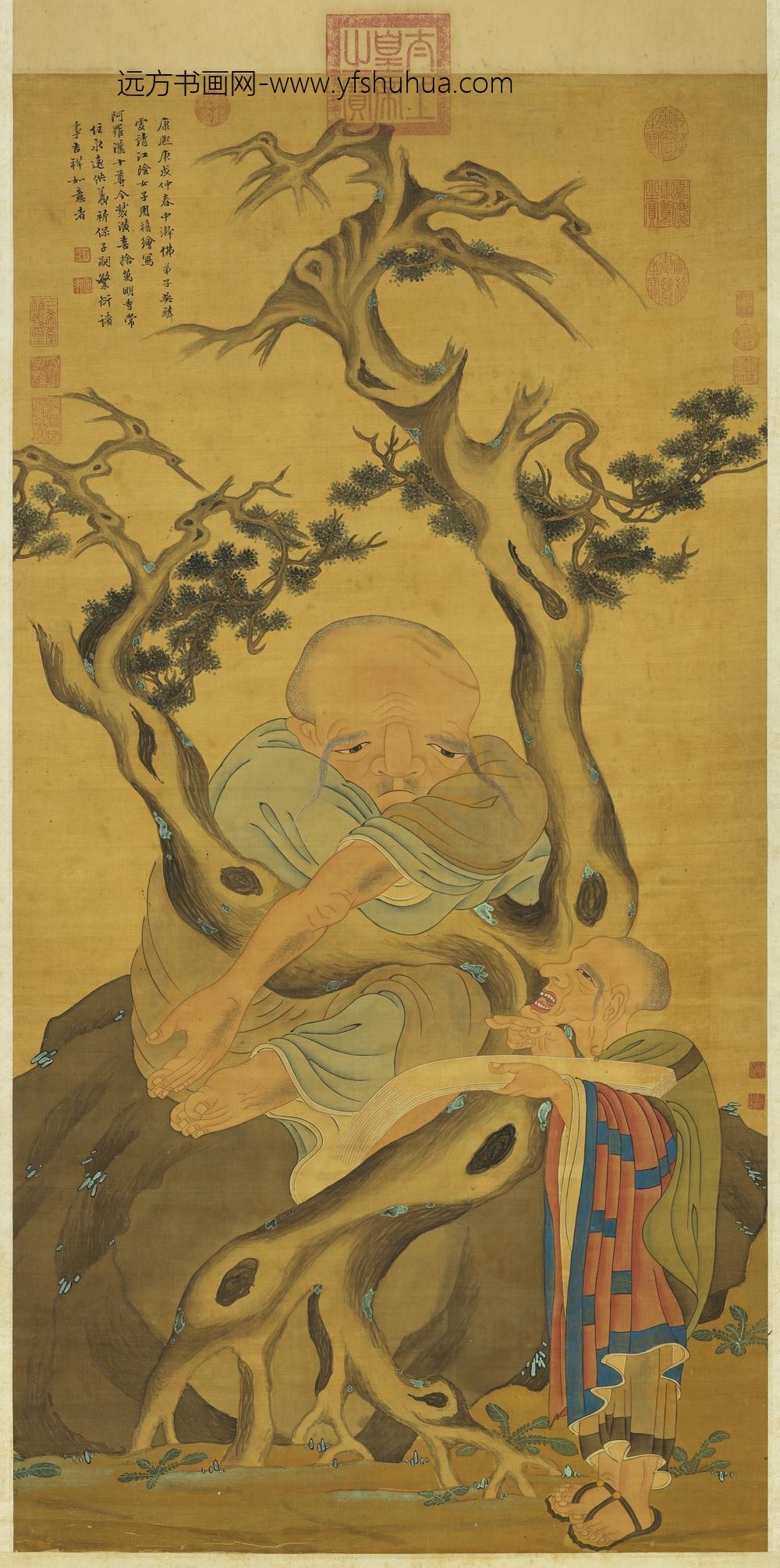 清周禧画罗汉（戊）轴