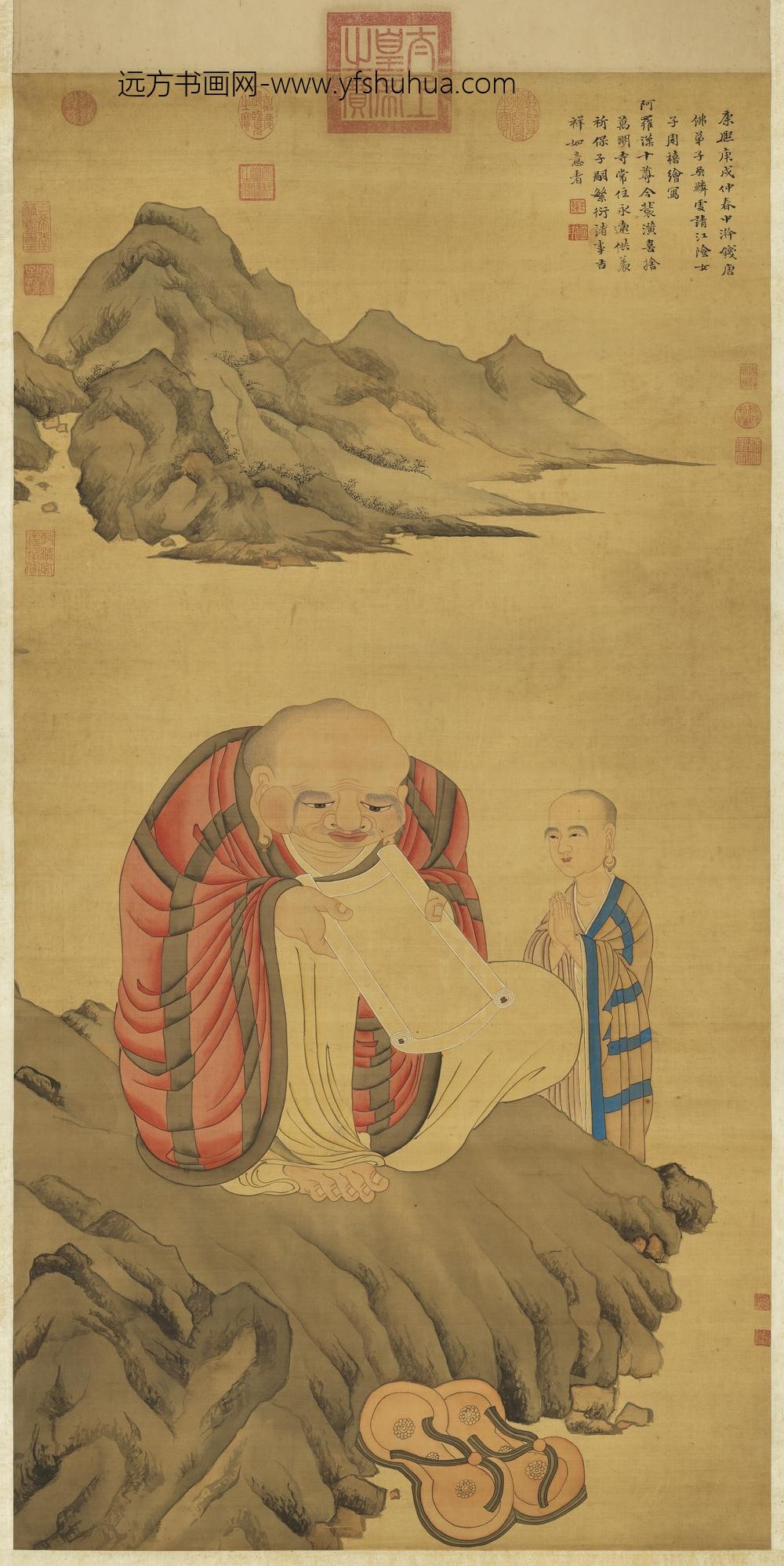 清周禧画罗汉（甲）轴