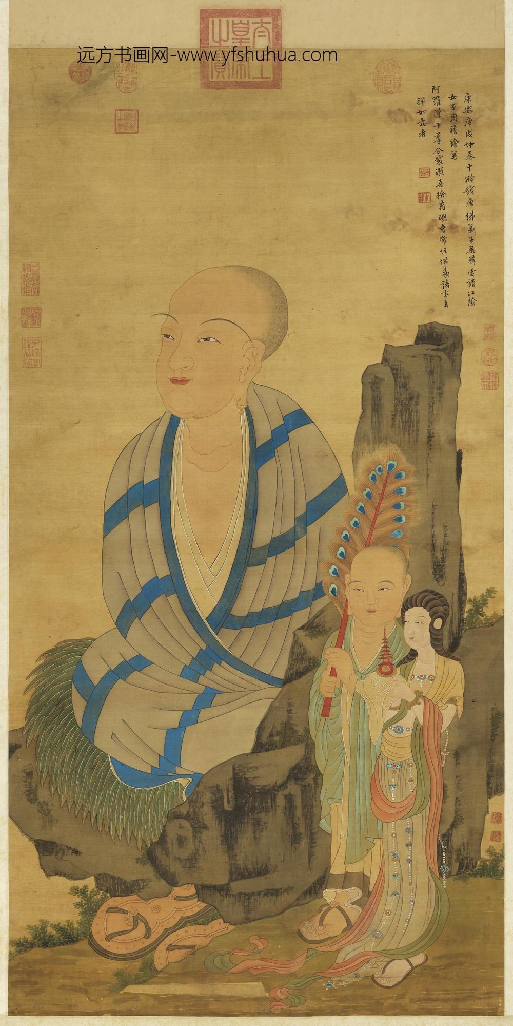 清周禧画罗汉（辛）轴