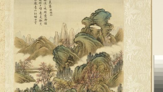 清周鲲仿古山水册（二）册仿关仝秋林策蹇.jpg