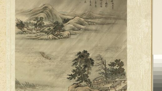 清周鲲仿古山水册（二）册仿惠崇风雨归舟.jpg