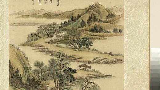 清周鲲仿古山水（一）册仿赵令穰湖庄清夏.jpg