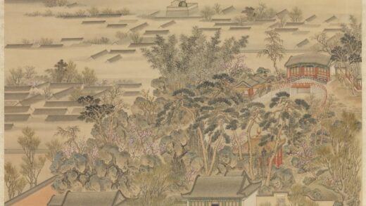 清周鲲绘夹钟嘉候轴.jpg