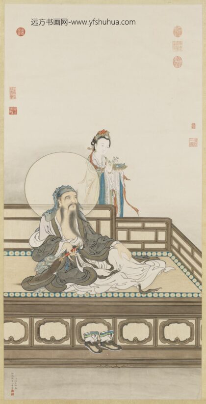 清姚文瀚临宋人维摩像轴.jpg