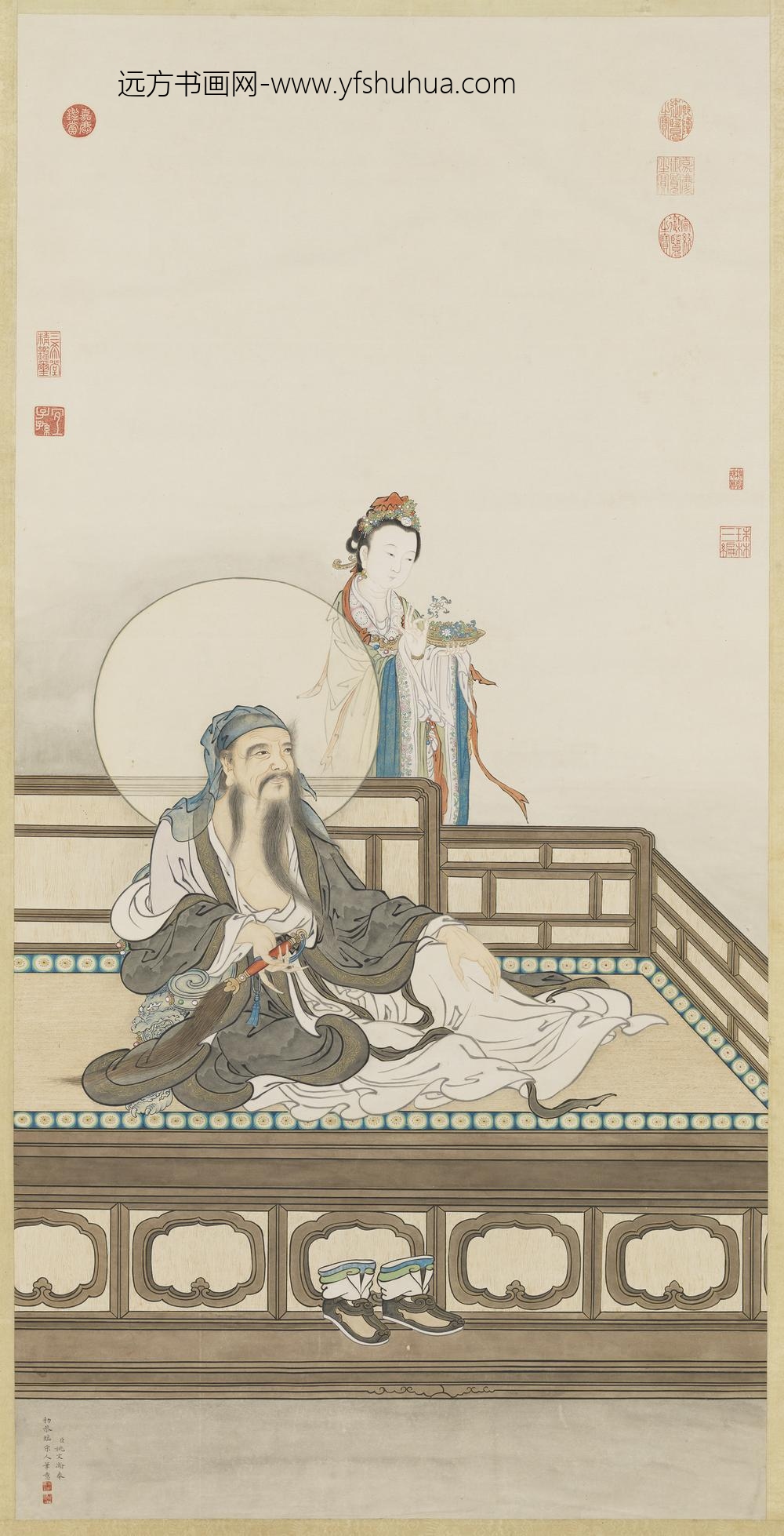 清姚文瀚临宋人维摩像轴