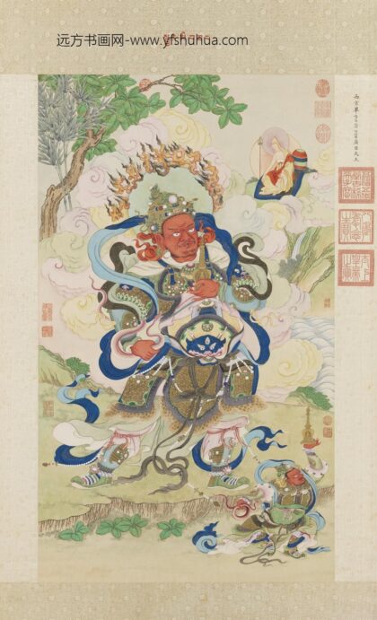 清姚文瀚画西方广目天王像轴.jpg
