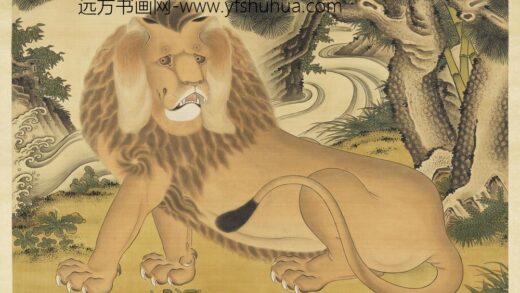 清张为邦画狻猊轴.jpg