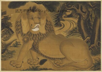 清张为邦画狻猊轴.jpg