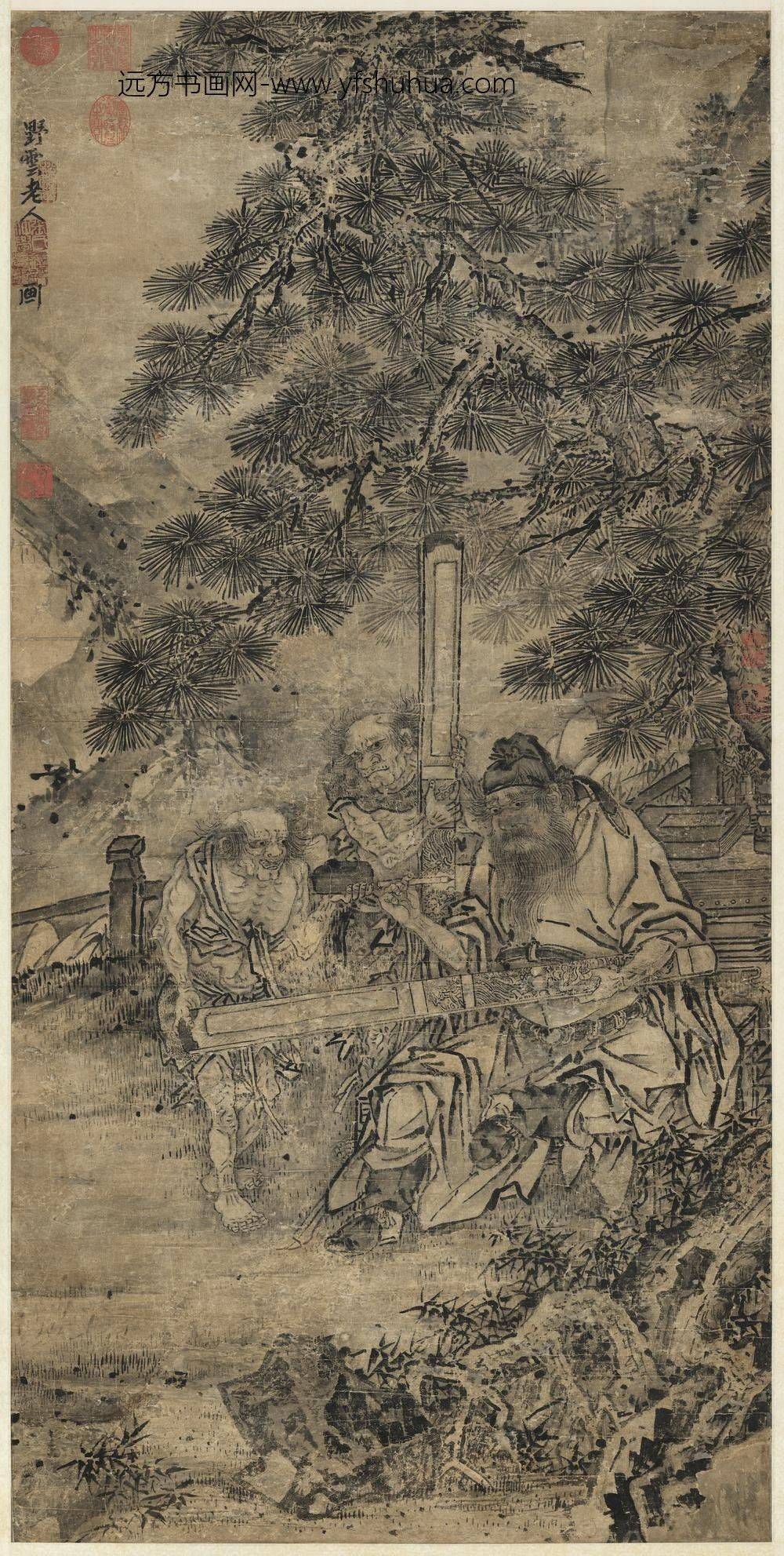 清张仲学画岁朝钟馗轴