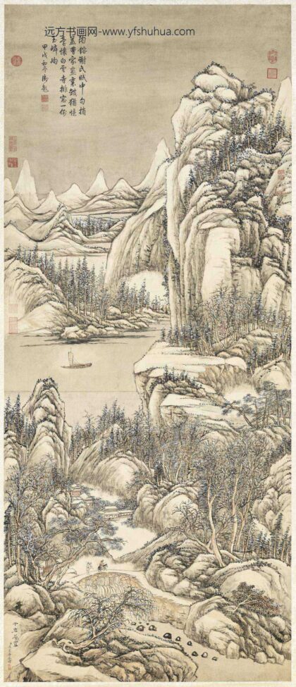 清张宗苍千岩层雪高宗御题轴.jpg