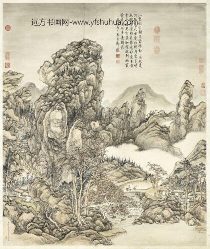 清张宗苍摹郭熙笔意轴.jpg