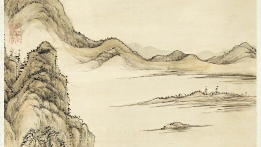 清张宗苍画光福山桥轴.jpg