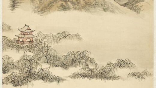 清张宗苍画寒山晓钟轴.jpg