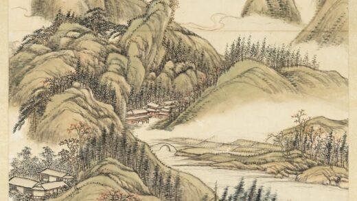 清张宗苍白云红树轴.jpg