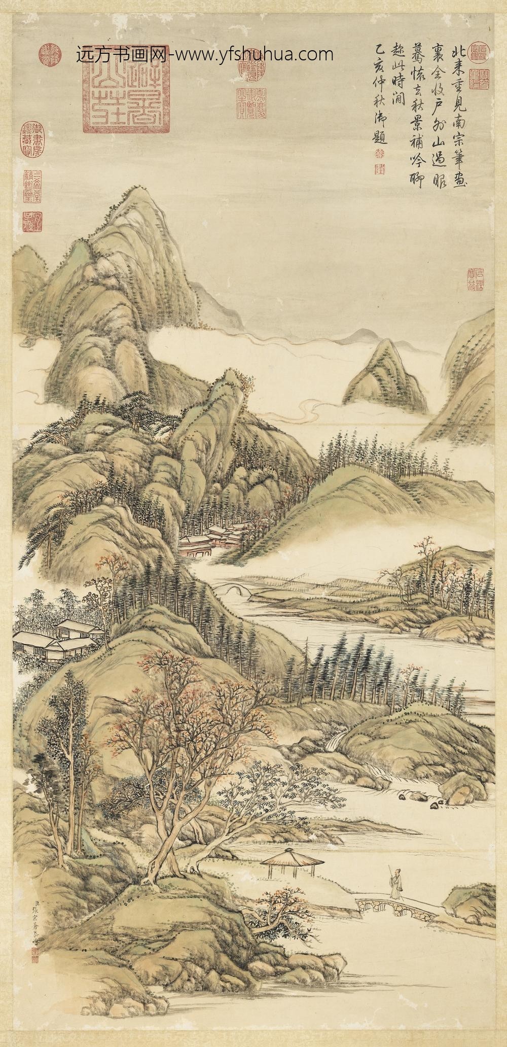 清张宗苍白云红树轴