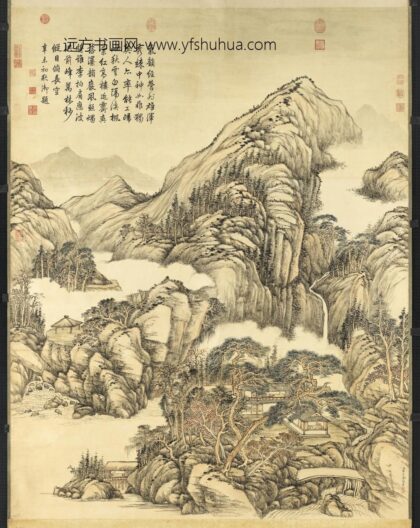 清张宗苍秋云红叶轴.jpg