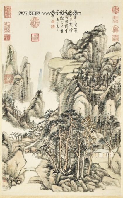 清张宗苍秋山霁色轴.jpg