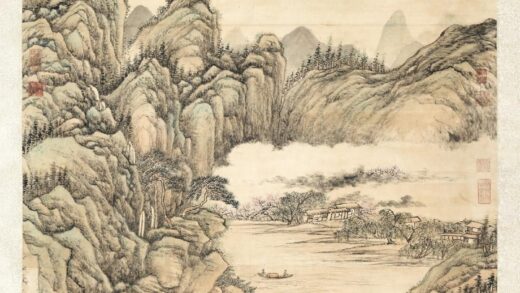 清张宗苍花坞春泉高宗御题轴.jpg