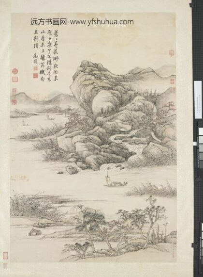 清张宗苍荻浦秋帆高宗御题轴.jpg