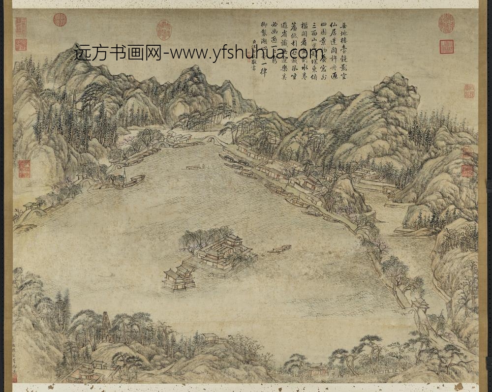 清张宗苍西湖图轴