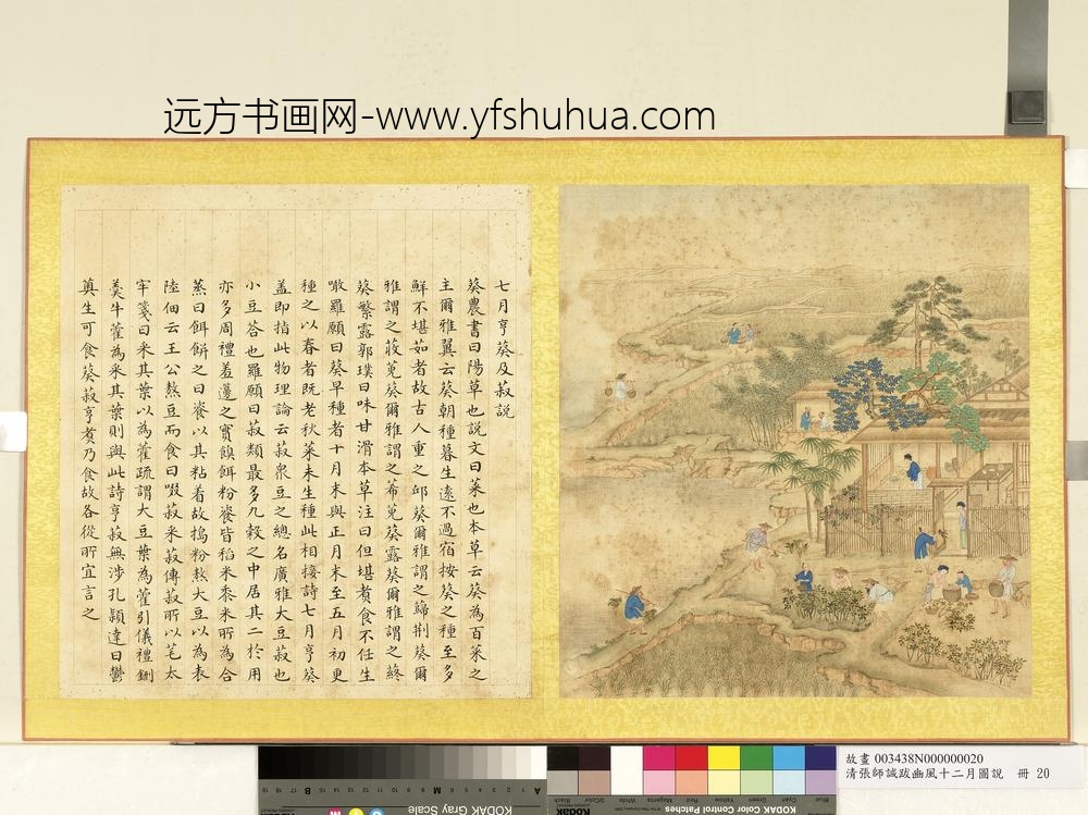 清张师诚跋豳风十二月图说册七月亨葵