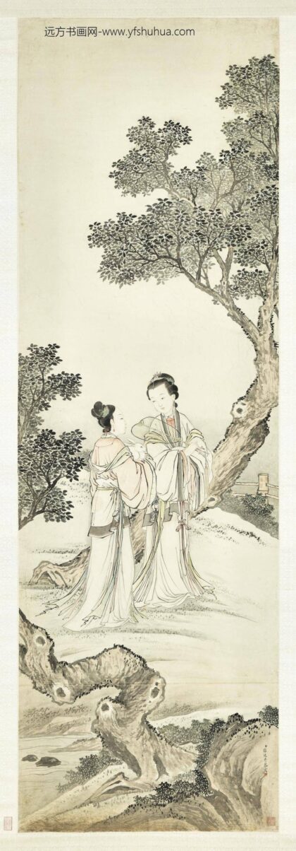 清张廷彦青女素娥轴.jpg