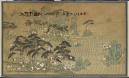 清张恺张维明松鹤图轴.jpg