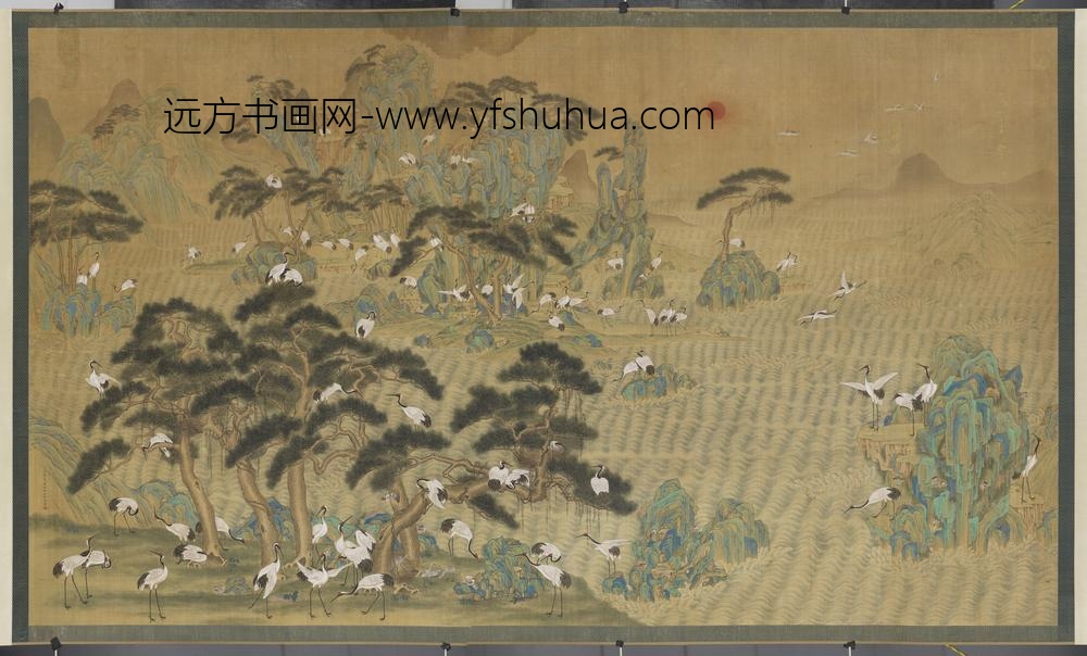 清张恺张维明松鹤图轴