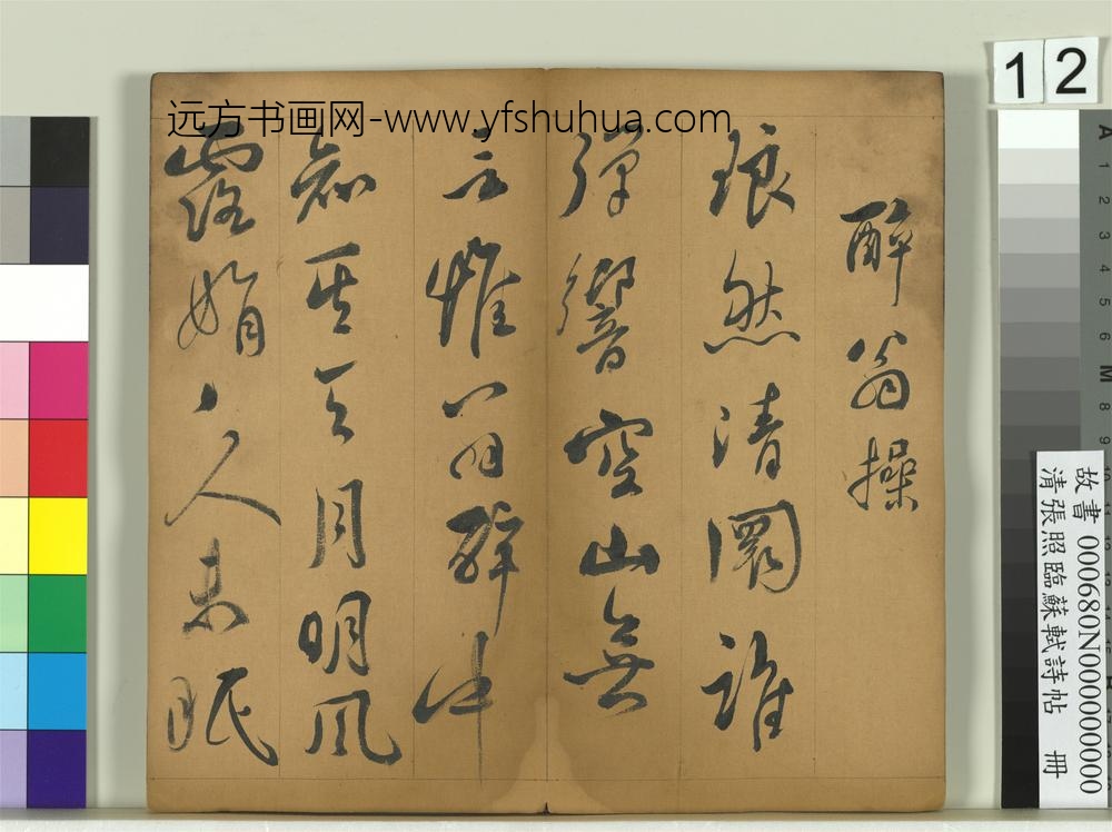 清张照临苏轼诗帖册-