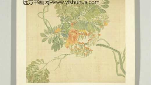 清张熊花卉册册凌霄.jpg