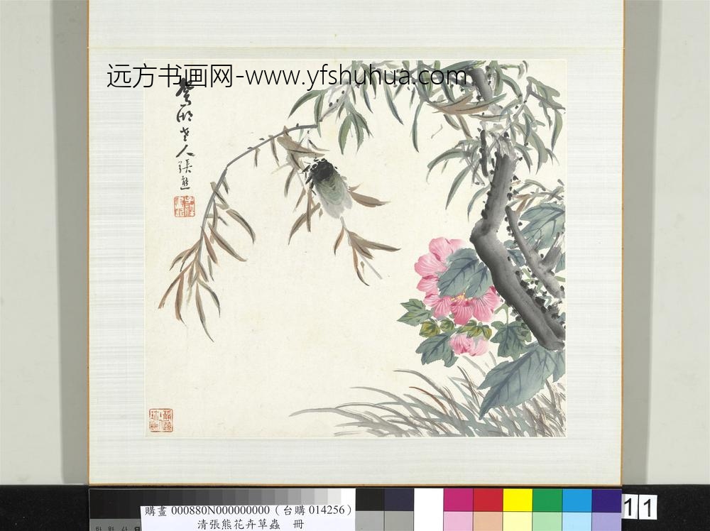 清张熊花卉草虫册册（十一）