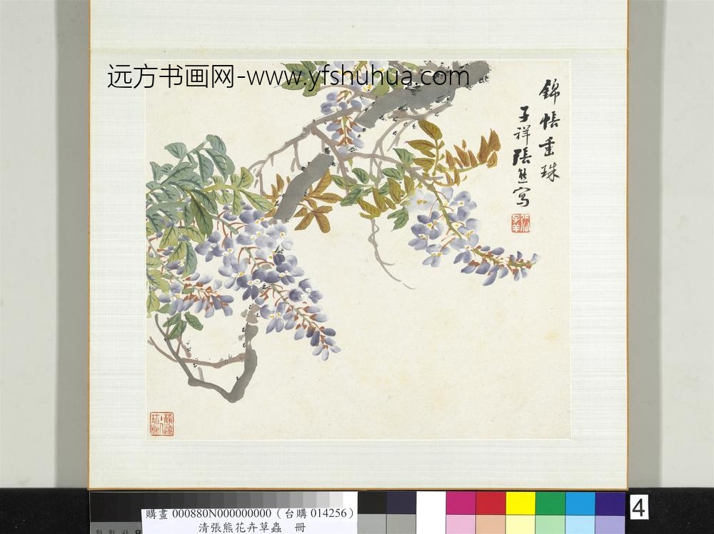 清张熊花卉草虫册册（四）