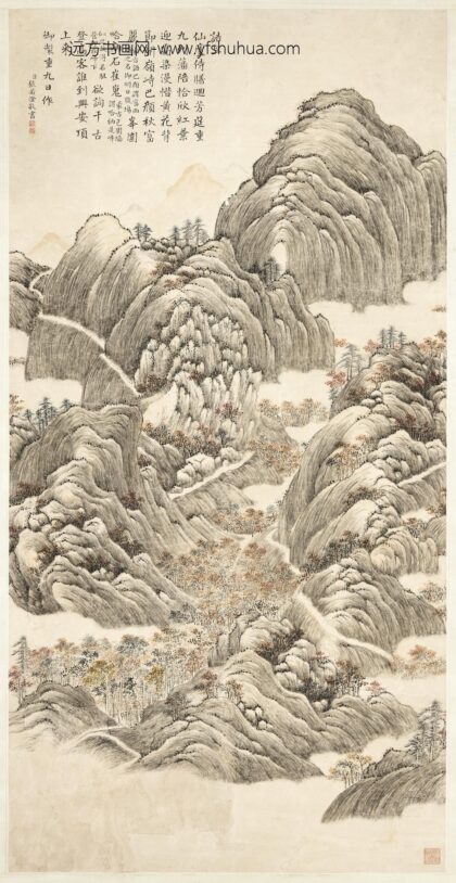 清张若澄哈纳红叶轴.jpg