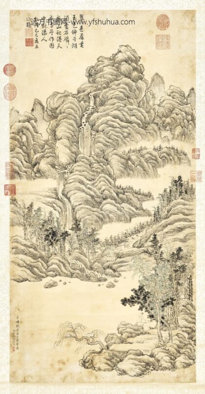 清张若澄画翠嶂观泉轴.jpg
