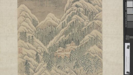 清张若澄画镇海寺雪景轴.jpg